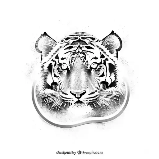 Tiger And Polynesian Tribal