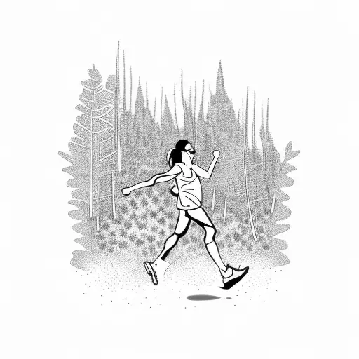 A Runner Sprinting Through A Forest Of Lentils