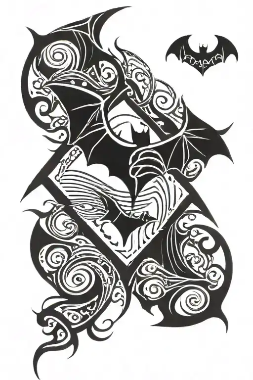 A Bat Symbol With Lines