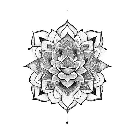 Lotus Flower Surrounded By A Network Of Interconnected People