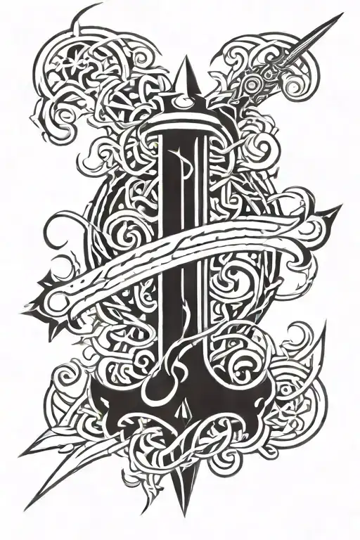 Sword Sorrounded By Vines