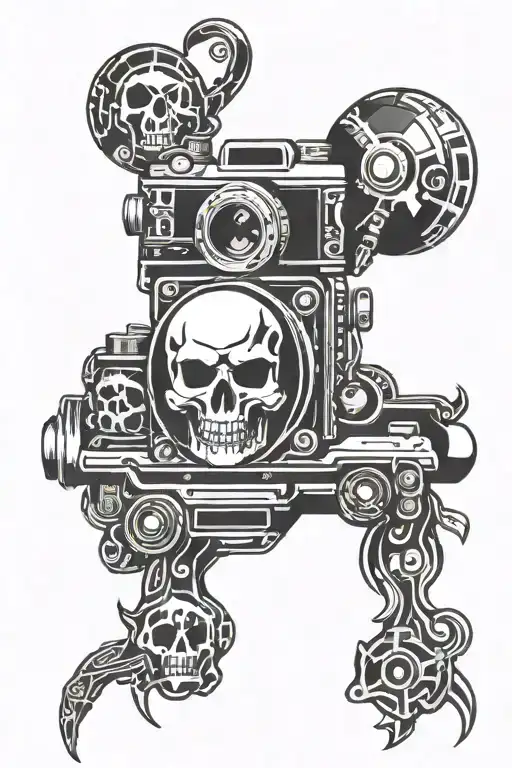 Camera And Skull