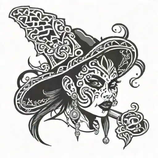 A Juggalette With Intricate Face Paint And A Hatchet Necklace