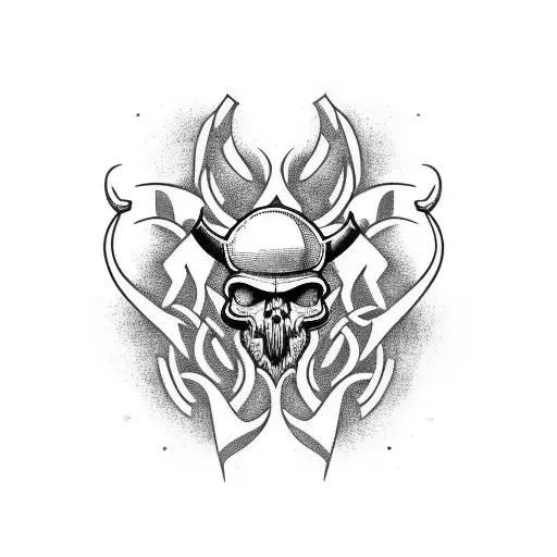 Viking Skull Drinking