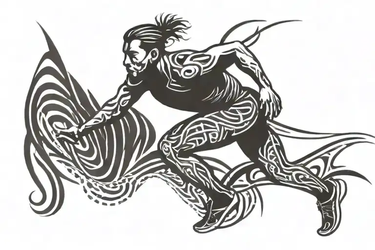 Male Runner Sprinting