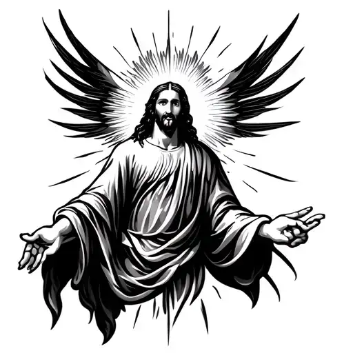 Jesus In Heaven Shining His Light