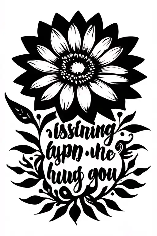Flower Tribal With Inspiring Quote