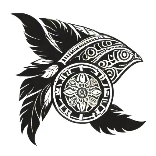 Native American Headress Shield Crest