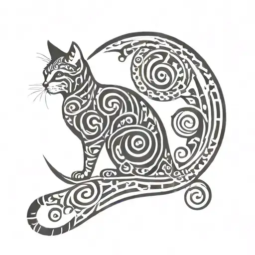 Cat In Paradise Chasing Fibonacci Sequence