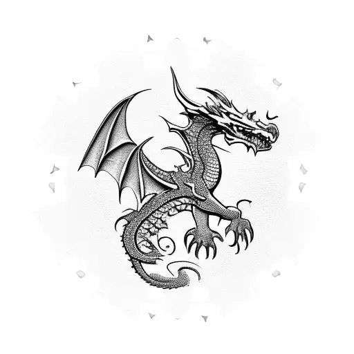 An Epic Fantasy Scene With A Dragon Guarding A Treasure Chest Filled With Poker Chips