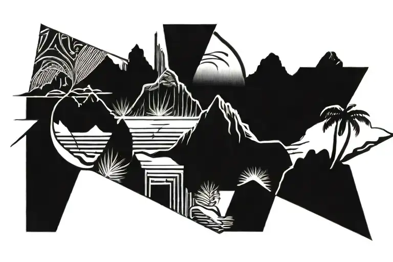 Le Morne Mountain Scene