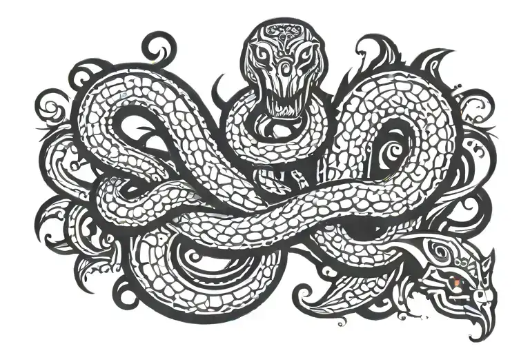 Snake With Roman Numbers