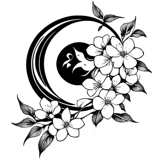 Sun And Moon Cherry Blossom