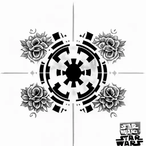 Star Wars Sith Empire Logo Surrounded By Roses