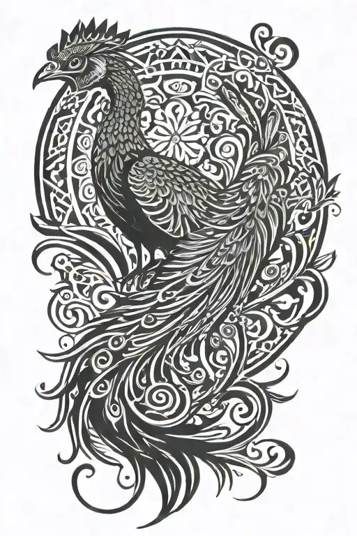 Best Peacocks Masculine Tatoo For Legs