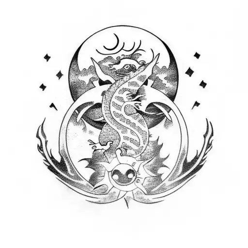 Sun And Moon And Dragon But No Face