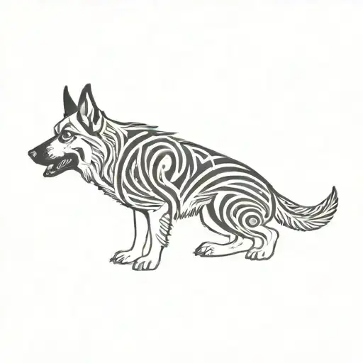 A German Shepherd Dog