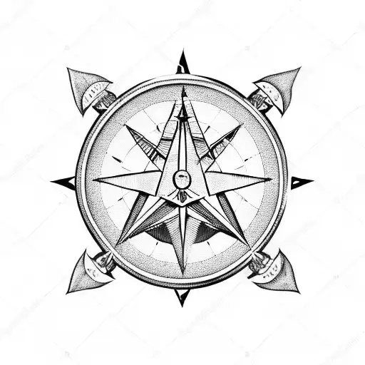 Masonic Compass And Square Intertwined With Motorcycle Handlebars