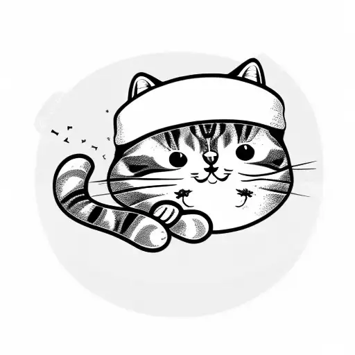 Kawaii Cat In A Hat