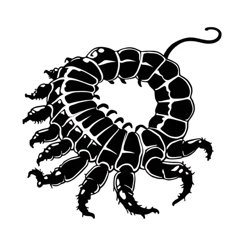 Centipede Crawling Up Back
