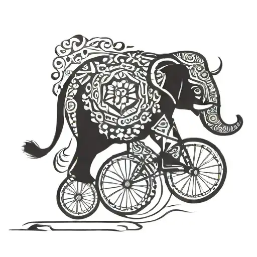 Elephant On Unicycle