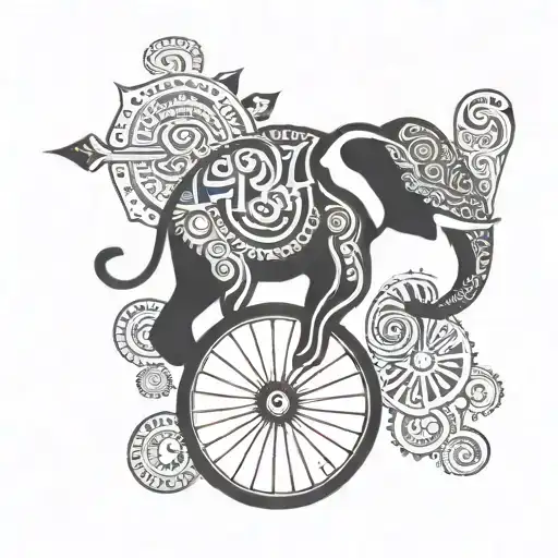 Elephant On Unicycle