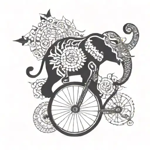 Elephant On Unicycle Mit Sprechblase