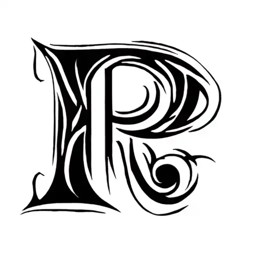 Alphabet P Representing Symbol Incorporated Within