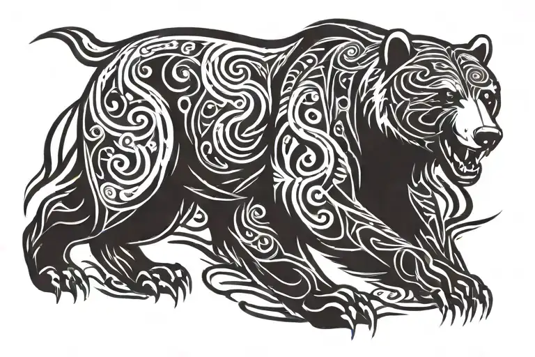 Angry Bear Full Body Profile