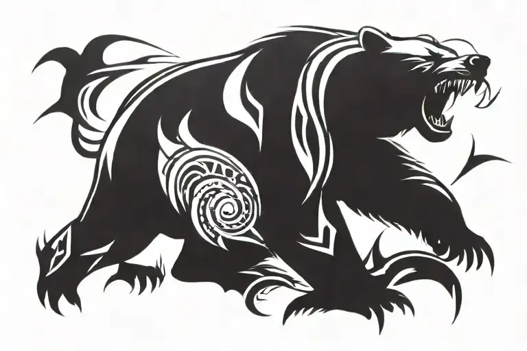 Angry Bear Full Body Profile