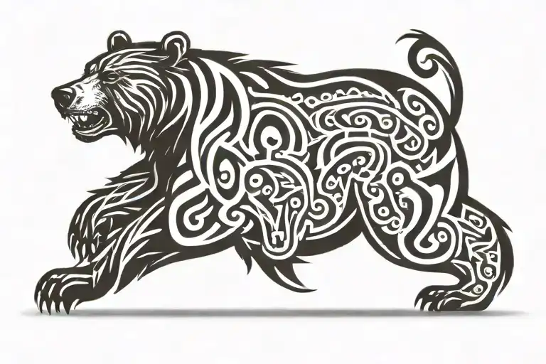 Angry Bear Full Body Profile