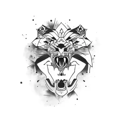 Lion Angry Skull