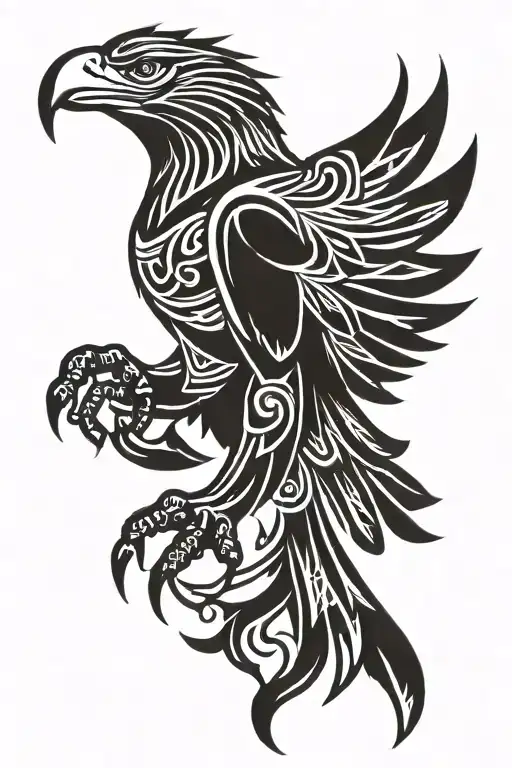 Simple Eagle Tattoo Design