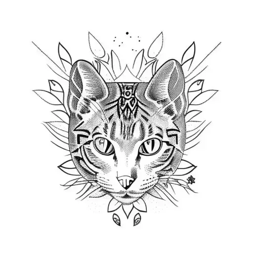 Lenanese Tree With Two Cats