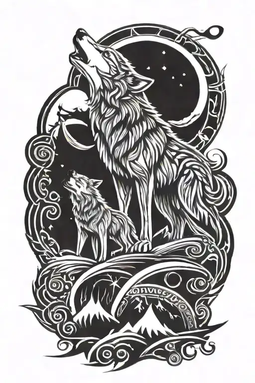 Wolf Howling At The Moon