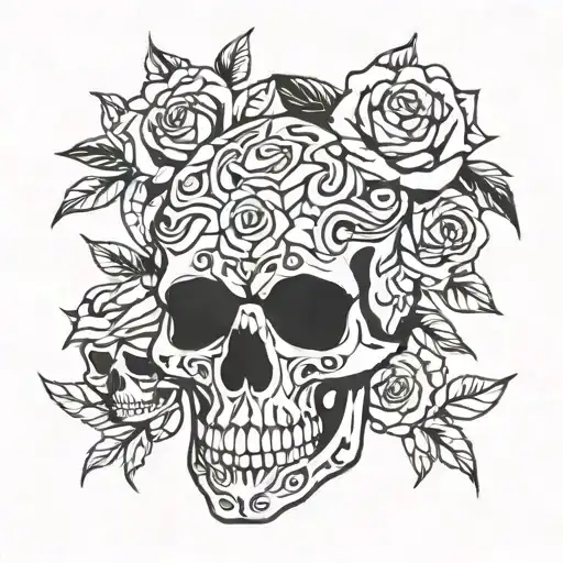 Skull And Roses
