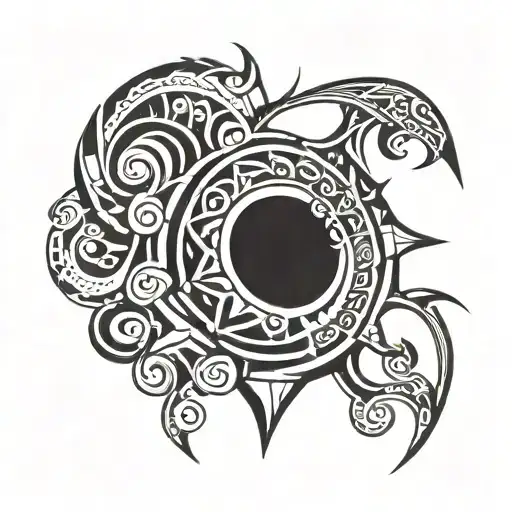 Tribal Tattoo With Lots Of Heavy Straight Lines And Heavy Black Areas For Shin And Top Of Foot