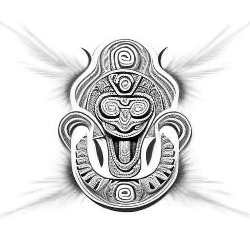 Design A Feathered Serpent With Fire With Maori And Inca Designs For The Arm