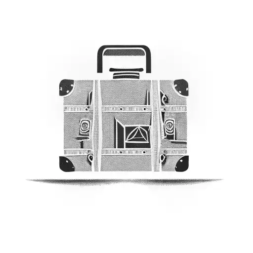 A Time-traveling Suitcase With Clock Hands As Handles