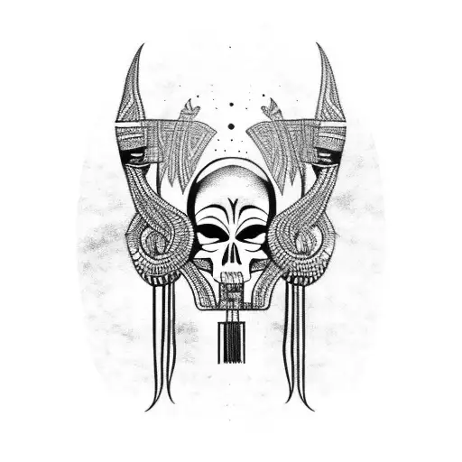 Dark Tribal Band Around Thigh