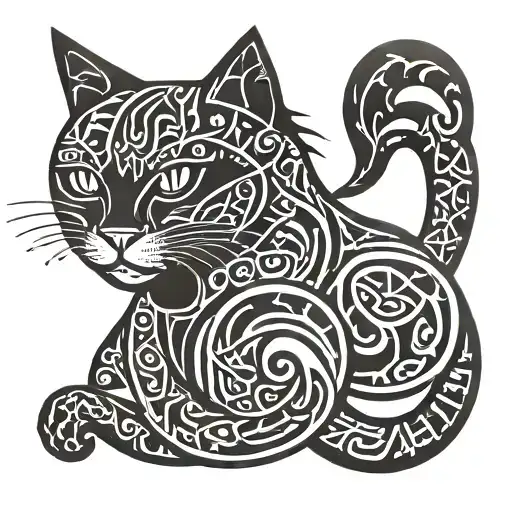 Cat Hand Holding Number 2015