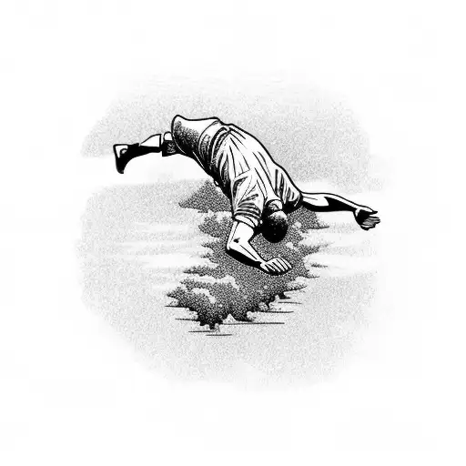 Person Diving Off Cliff Into Water