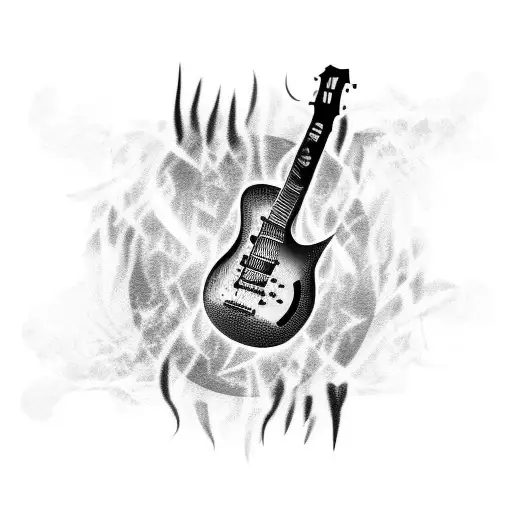 Guitar With Fire