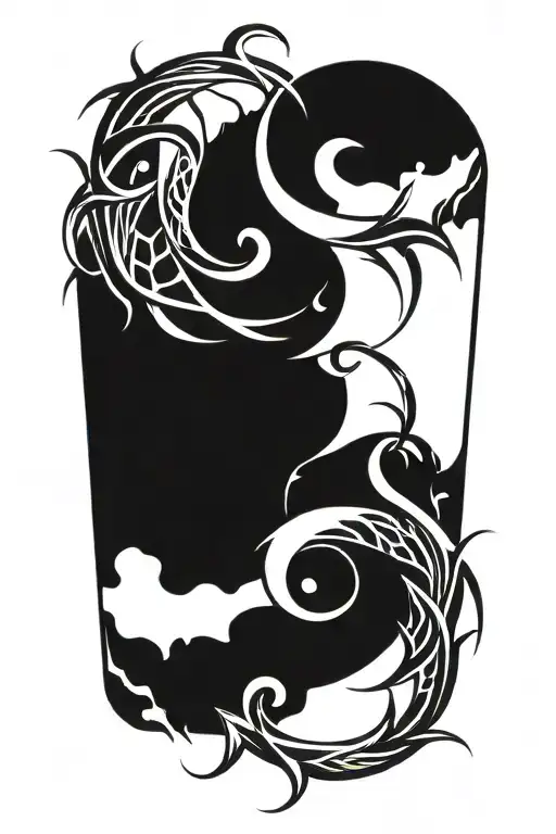 Sun Intertwined In Fish Hook Intertwined