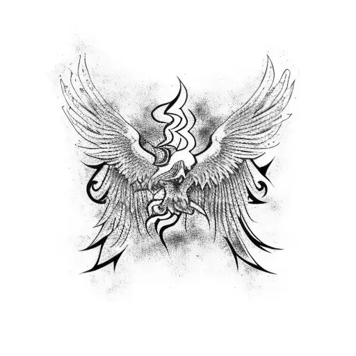 Phoenix Arm Sleeve Black Orange Red