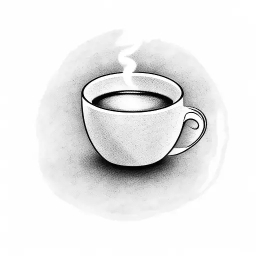 Create A Minimalist Tattoo Of A Coffee Cup With Steam
