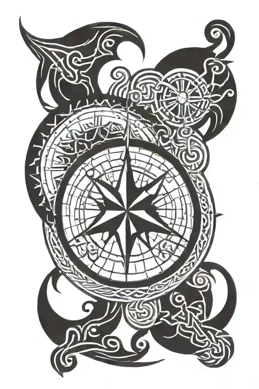 Viking Compass Intertwined