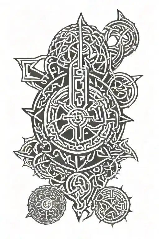 Celtic Thor And Vegvisir