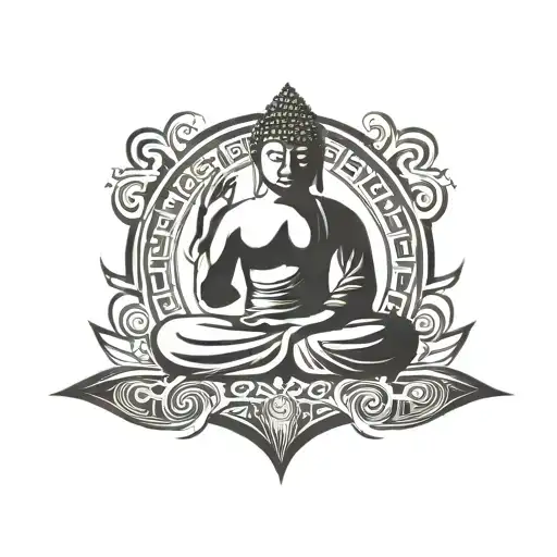 Weights Buddha Spiritual Symbol Merging