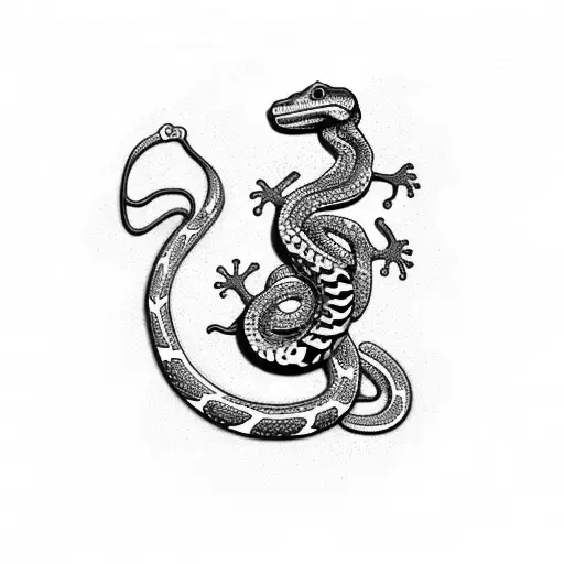 Gecko And Snake Color